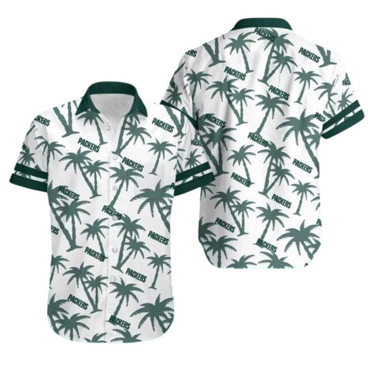 Packers With Palm Tree Print And Team Logo 2025 Hawaiian Shirt - Moonbestprint