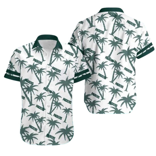 Packers With Palm Tree Print And Team Logo 2025 Hawaiian Shirt - Moonbestprint