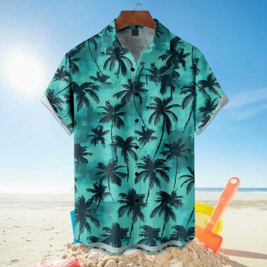 Palm Tree Hawaiian Shirt- Moonbestprint