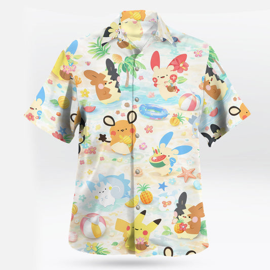 Pastel Pokemon Beach Party Kawaii Hawaiian Shirt – Moonbestprint