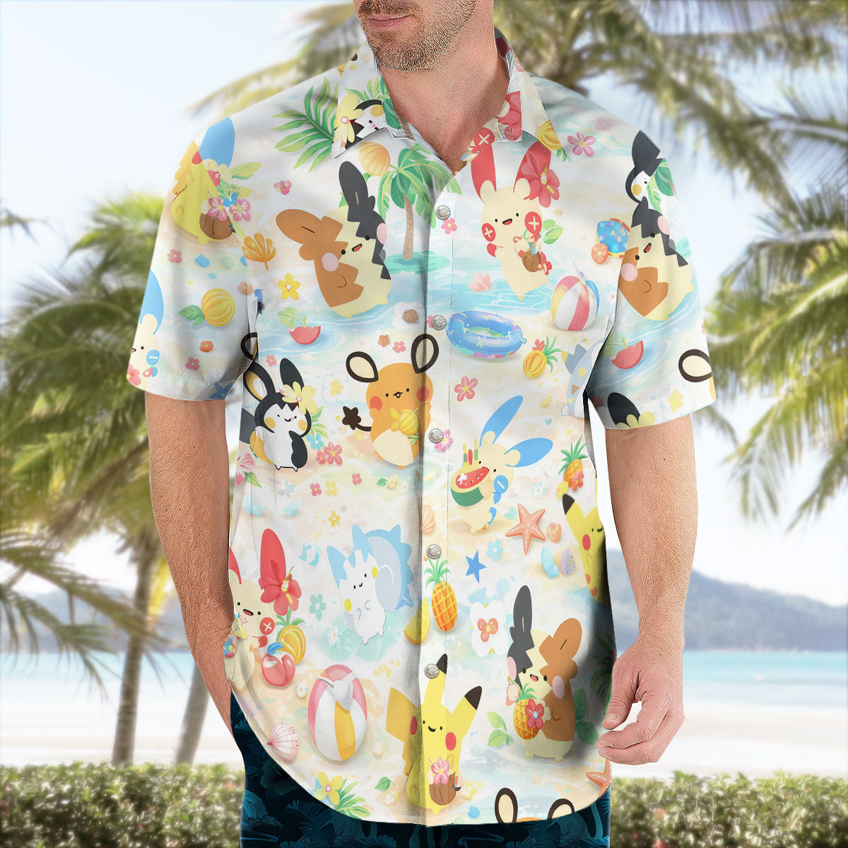 Pastel Pokemon Beach Party Kawaii Hawaiian Shirt – Moonbestprint