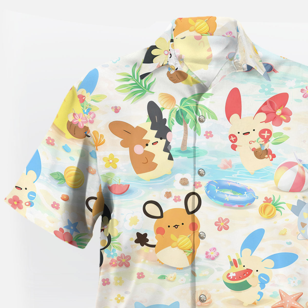 Pastel Pokemon Beach Party Kawaii Hawaiian Shirt – Moonbestprint