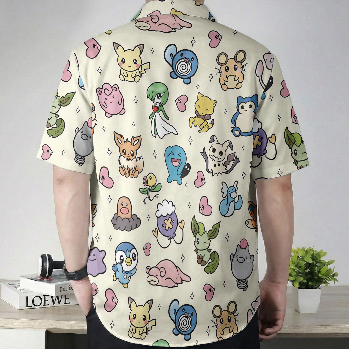 Pastel Yellow Kawaii Pokemon Character Hawaiian Shirt – Moonbestprint