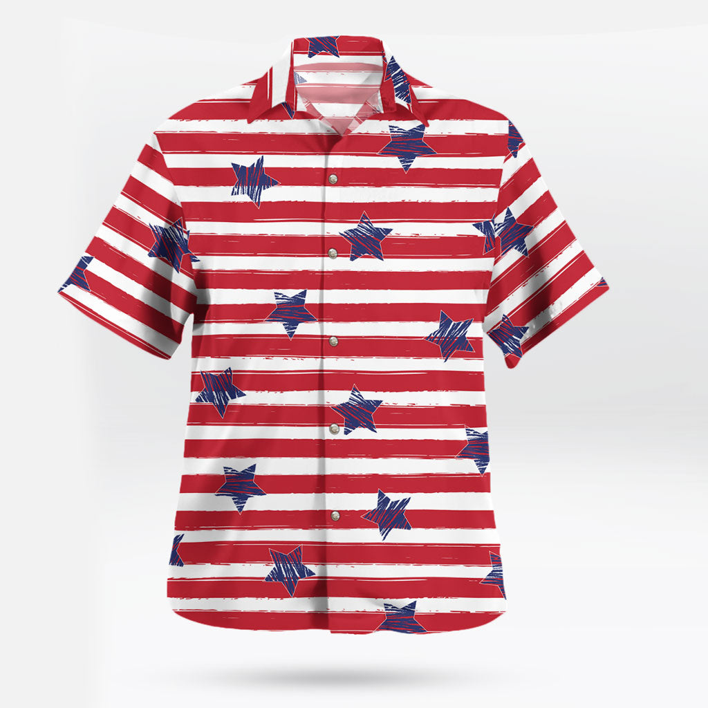Patriot American Sketch Stars Unique Hawaiian Shirt – Moonbestprint