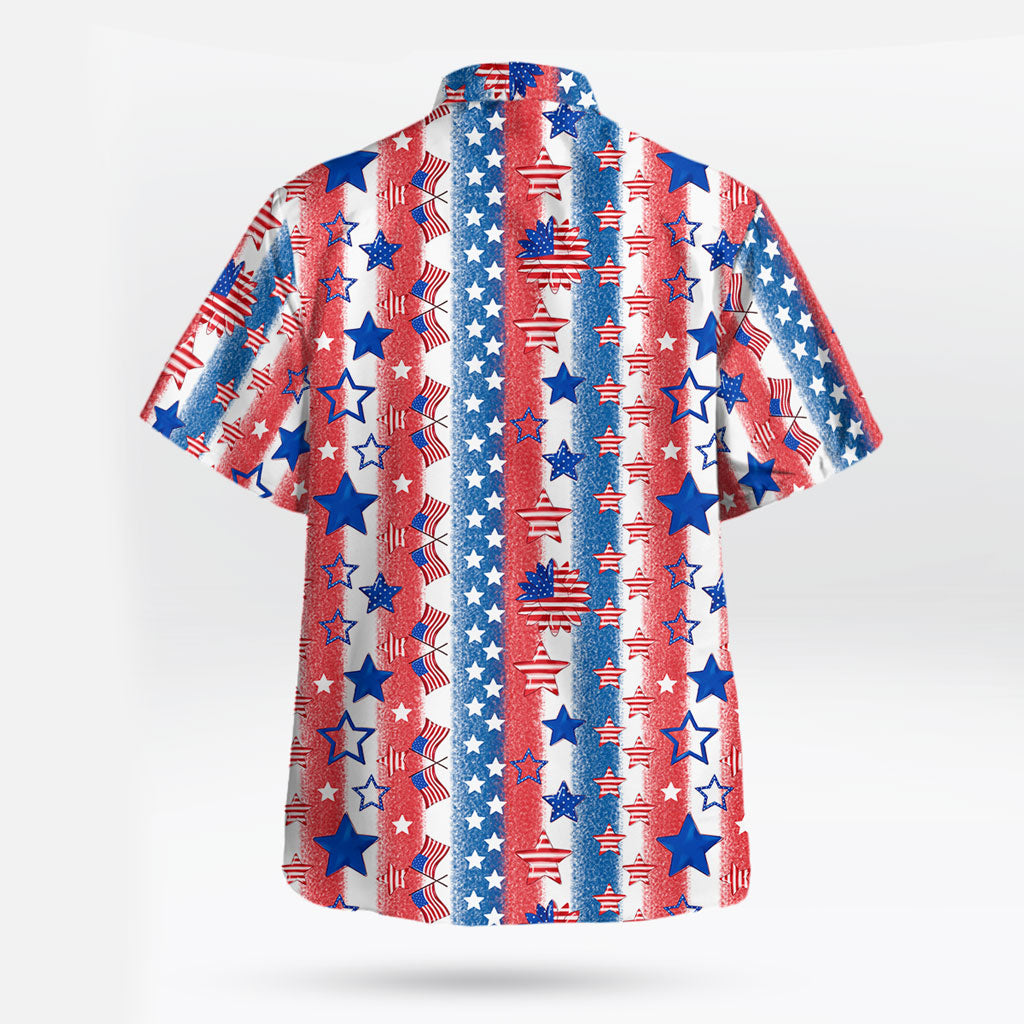 Patriotic American Flag Hawaiian Shirt Independence Day – Moonbestprint