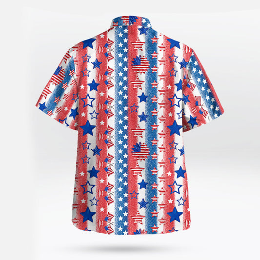 Patriotic American Flag Hawaiian Shirt Independence Day – Moonbestprint