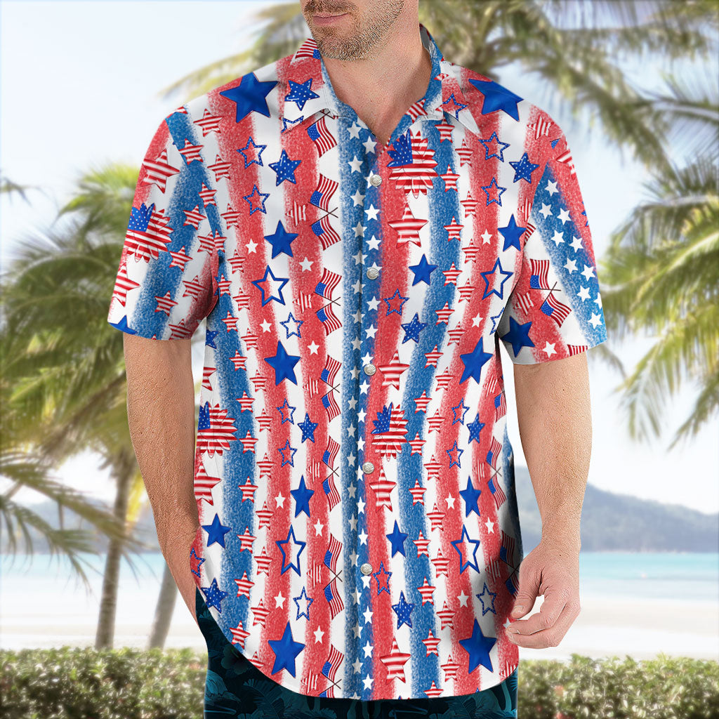 Patriotic American Flag Hawaiian Shirt Independence Day – Moonbestprint