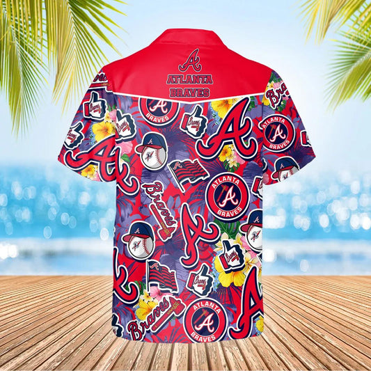 Pattern Atlanta Braves Hawaiian Shirt, Atlanta Braves Aloha Shirt Moonbestprint