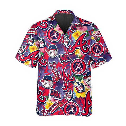 Pattern Atlanta Braves Hawaiian Shirt, Atlanta Braves Aloha Shirt Moonbestprint