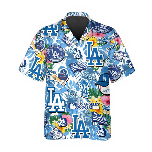 Pattern Los Angeles Dodgers Hawaiian Shirt, Dodgers Aloha Shirt Moonbestprint