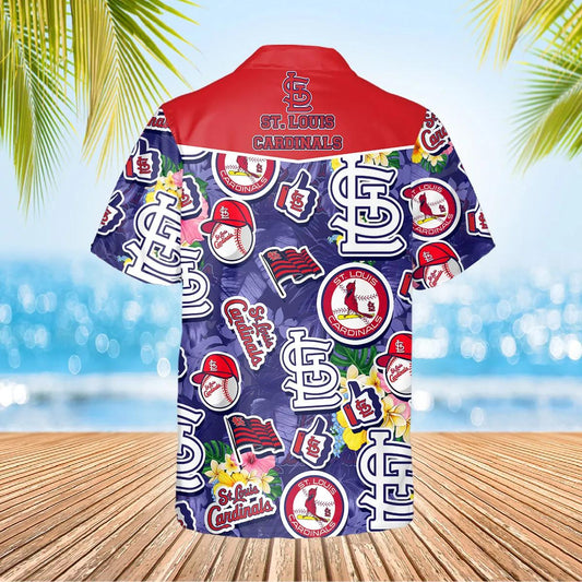 Pattern St. Louis Cardinals Hawaiian Shirt, St. Louis Cardinals Aloha Shirt Moonbestprint