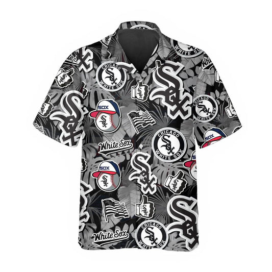 Pattern White Sox Hawaiian Shirt, White Sox Aloha Shirt Moonbestprint