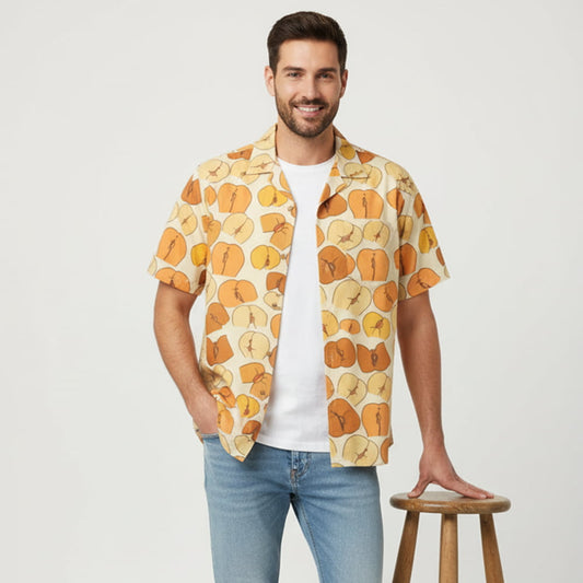 Peaches Butt Hawaiian Shirt Moonbestprint
