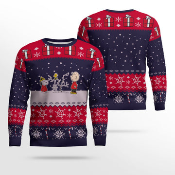 Peanuts Snoopy & Charlie Brown Holiday Ugly Christmas Sweater – Moonbestprint