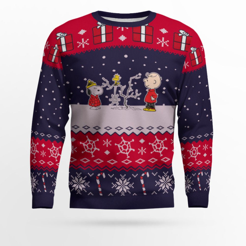 Peanuts Snoopy & Charlie Brown Holiday Ugly Christmas Sweater – Moonbestprint