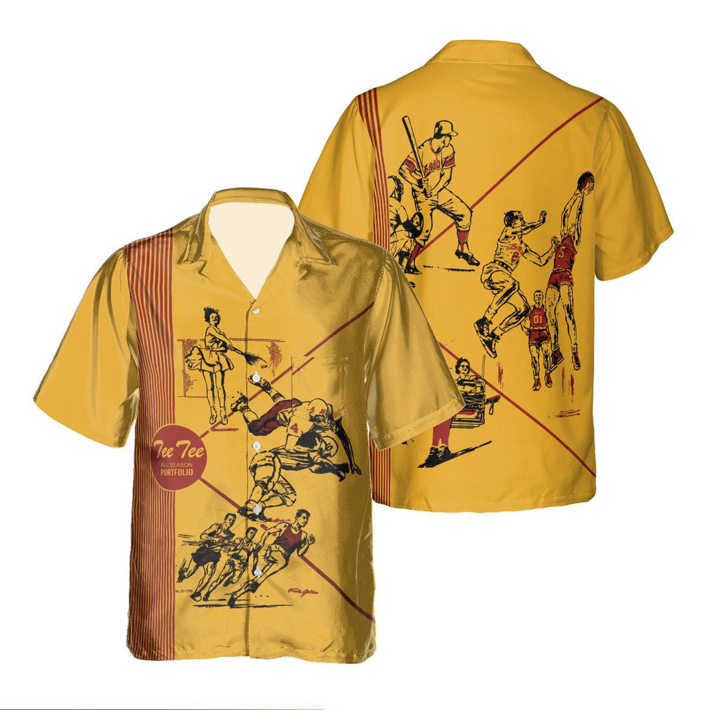Pee Chee Folder Front and Back Cover Nostalgia Hawaiian Shirt – Moonbestprint