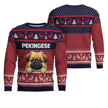 Pekingese Ugly Christmas Sweater - Moonbestprint
