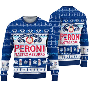 2025 Peroni Nastro Azzurro Beer Christmas Ugly Sweater – Moonbestprint