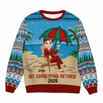 Personalised 1st Christmas Retired Ugly Sweater 2025 – Moonbestprint