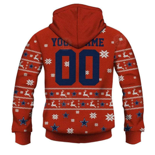 Personalize Dallas Cowboys Ugly Christmas Sweater Style 2025 AOP Hoodie - Moonbestprint