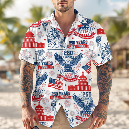 250 Years Of Freedom America Hawaii Shirt, 250th Anniversary Gift Moonbestprint