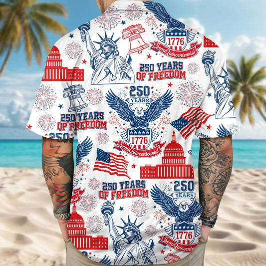 250 Years Of Freedom America Hawaii Shirt, 250th Anniversary Gift Moonbestprint