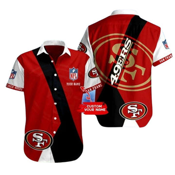 Personalized 49ers Game Day Colorblock Hawaiian Shirt - Moonbestprint