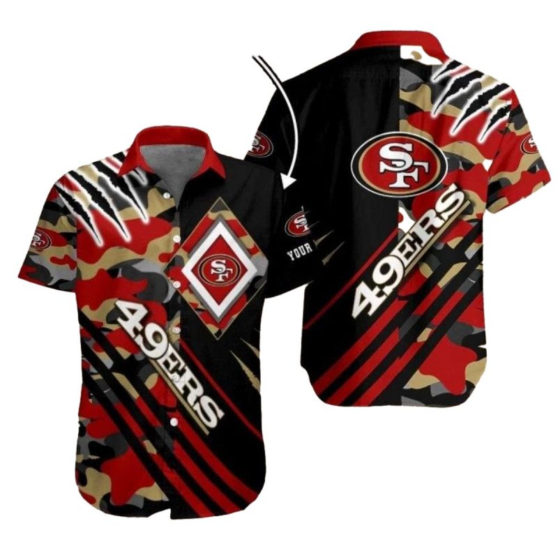 Personalized 49ers Lofo Camo Clash Hawaiian Shirt - Moonbestprint