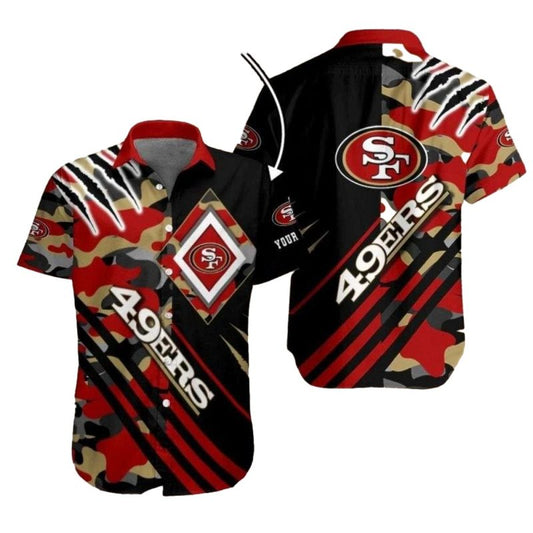 Personalized 49ers Lofo Camo Clash Hawaiian Shirt - Moonbestprint