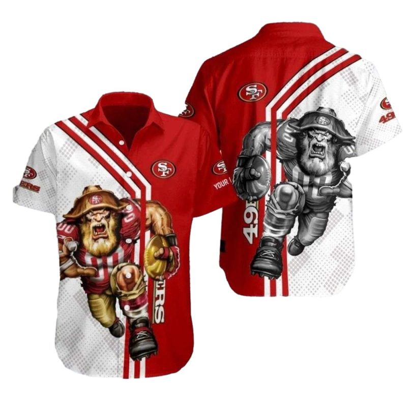 Personalized 49ers Mascot Showdown Dual Design Hawaiian Shirt - Moonbestprint