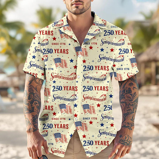 America 250 Semiquincentennial Hawaii Shirt, 250th Anniversary Gift Moonbestprint