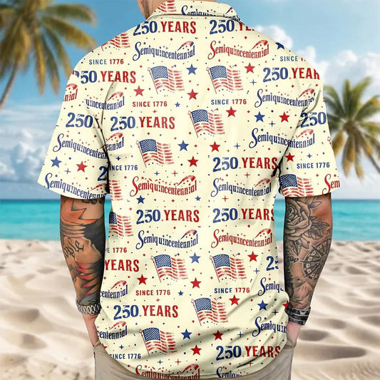 America 250 Semiquincentennial Hawaii Shirt, 250th Anniversary Gift Moonbestprint