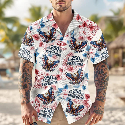 America 250th Anniversary Hawaiian Shirt, 250th Anniversary Gift Moonbestprint