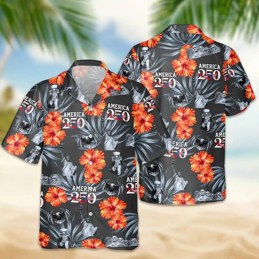 American 250th Anniversary Hawaiian Shirt, 250th Anniversary Gift Moonbestprint