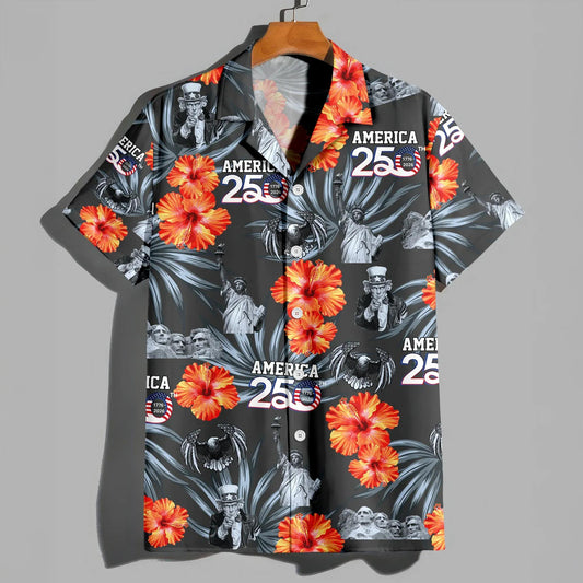 American 250th Anniversary Hawaiian Shirt, 250th Anniversary Gift Moonbestprint