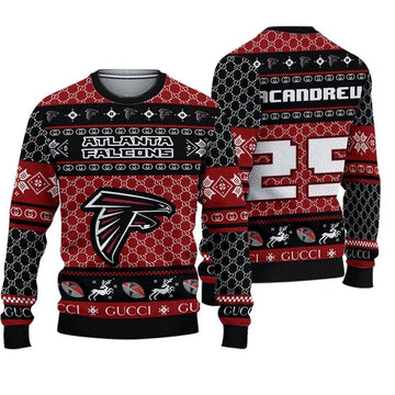 Personalized Atlanta Falcons Football Ugly Christmas Sweater, NFL Christmas Sweater Moonbestprint