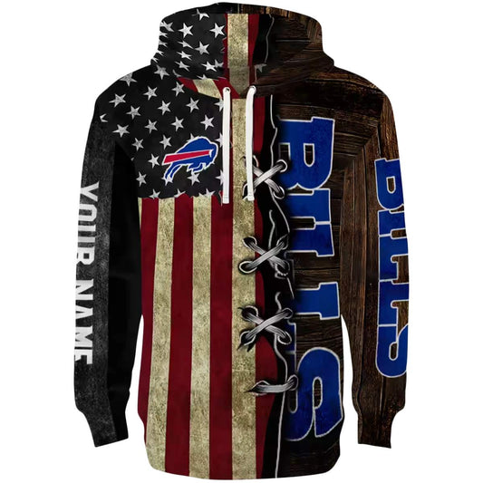 Personalized Buffalo Bills American Pride AOP Hoodie -  Moonbestprint