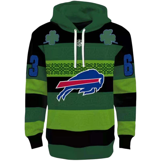 Personalized Buffalo Bills Celtic Patterns Green AOP Hoodie -  Moonbestprint