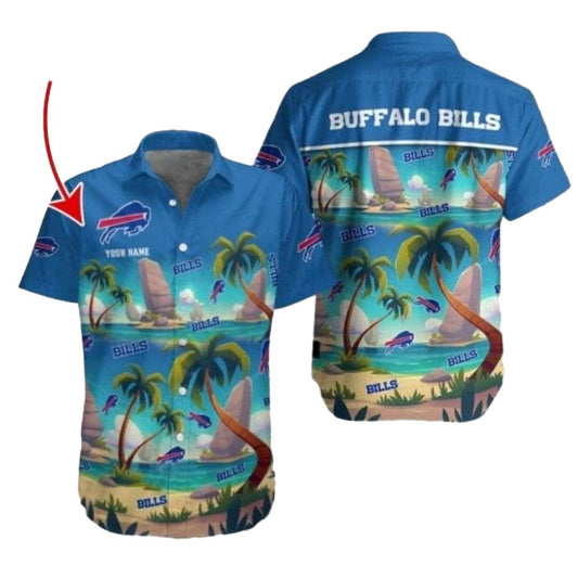 Personalized Buffalo Bills Coconut Island Hawaiian Shirt - Moonbestprint