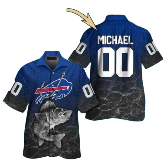 Personalized Buffalo Bills Deep Sea Fishing Hawaiian Shirt - Moonbestprint
