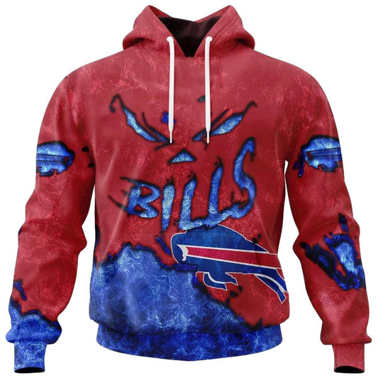 Personalized Buffalo Bills Devil Eyes Gift For Fans AOP Hoodie -  Moonbestprint