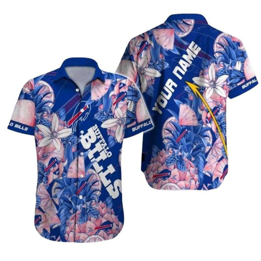 Personalized Buffalo Bills Floral Fanfare Hawaiian Shirt - Moonbestprint