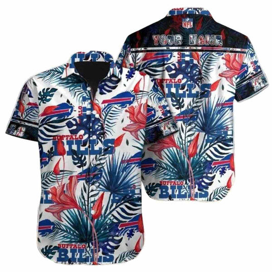Personalized Buffalo Bills Floral Jungle Game Day Hawaiian Shirt - Moonbestprint
