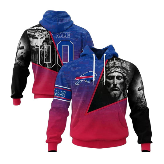 Personalized Buffalo Bills Gods Blessing AOP Hoodie -  Moonbestprint
