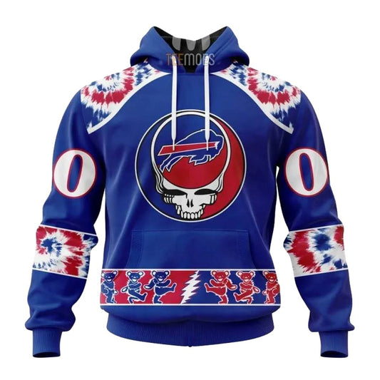 Personalized Buffalo Bills Grateful Dead AOP Hoodie -  Moonbestprint