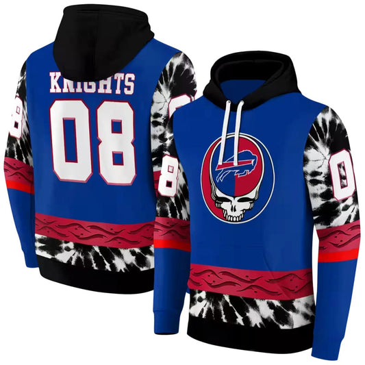 Personalized Buffalo Bills Grateful Vibes Blue AOP Hoodie -  Moonbestprint