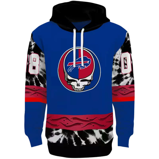 Personalized Buffalo Bills Grateful Vibes Blue AOP Hoodie -  Moonbestprint