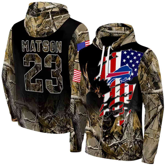 Personalized Buffalo Bills Hunting Camo AOP Hoodie -  Moonbestprint