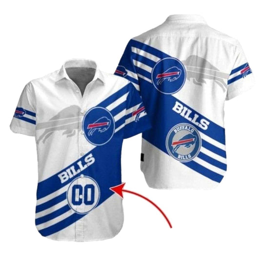 Personalized Buffalo Bills Logo Inside Me White And Blue Hawaiian Shirt - Moonbestprint