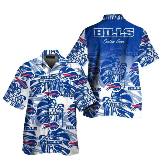 Personalized Buffalo Bills Logo Palm Leaf Hawaiian Shirt - Moonbestprint